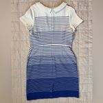 Talbots  Blue & White Preppy Nautical Striped Ombre Sheath Dress - 10 Petite Photo 3