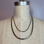 Two vintage 925 sterling silver herringbone necklaces Made in Italy Photo 0