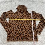 SheIn NEW cold shoulder leopard print high neck long sleeve sweater brown black Photo 1