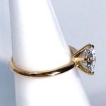 14KT 2 CARAT GENUINE MOISSANITE SOLID YELLOW GOLD RING NWOT Photo 3
