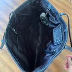 Coach  Black Gunmetal Signature Stripe Tote 11098 Handbag Purse Photo 7