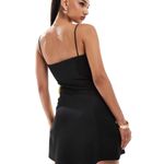 ASOS Black mini dress with yellow bow details Photo 2