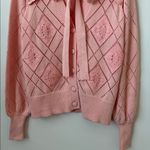 Love Shack Fancy  Rayla Knit Cardigan in Winter Blush Size: L Photo 5