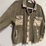 Zenana Outfitters Cotton waffle acid wash oversized Shacket by Large Photo 2