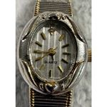Oval Face Quartz Womens‎ Silver & Gold Tone Elegant Watch 22508 S60 Photo 8
