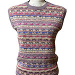 Woolrich Sweater Bee Wool Blend Colorful Crewneck Vintage Sweater Vest Women size Small Photo 0