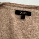 Quince  Mongolian Cashmere V-Neck Sweater camel sz L Photo 2