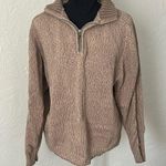 Columbia Tan Quarter Zip Jacket w/ Cable Knit Details Photo 0