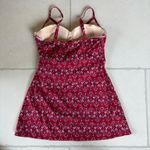 Garnet Hill  Red and White One-Piece Swim Dress Photo 2