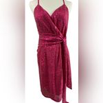 Grace Karin  Women’s S Hot Pink Sequin Glamorous Barbiecore Formal Wrap Dress Photo 1