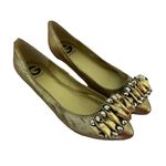 G by Guess Gold Pointed Toe Flats Photo 0