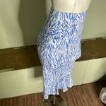 Diane Von Furstenberg DVF X Target A Line Sea‎ Twig Blue White Midi Skirt Ruching Women's Size XXS Photo 1