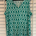 Jones New York  Teal Ikat Print Tank‎ Top Size 3X Photo 0