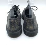 Dr. Martens Womens Baroque Crystal Oxfords Leather Lace Up Dark Purple Gold 8 Photo 4