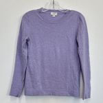 J.Crew Purple Lilac Teddie Sweater Lavender Wool/Cotton Crew Neck Photo 0