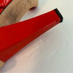 Jimmy Choo Patent Leather Pepper Slingback Sandal Heels Orange Photo 7