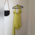 Elliatt  Neon Green Halter Asymmetrical Dress, Size Small Photo 2