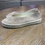 Anthropologie  Manebi NEW Suede Ballet Flat Espadrilles Hamptons Taupe Size 38 Photo 4