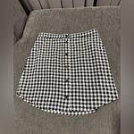 Topshop  Black and White Gingham Mini Skirt Photo 7