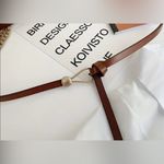 Trendy Knotted Thin Skinny Belt Classic Solid‎ Color Faux Leather One Size Brown Photo 9