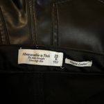 Abercrombie & Fitch Black Vegan Faux Leather Ankle Straight Leg Pants Size 29/8L Photo 4