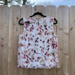 Calvin Klein  Top Womens‎ medium Multicolor Abstract Watercolor white pink… Photo 3