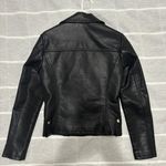 Topshop Black Faux Leather Motto Jacket Photo 1