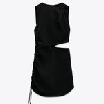 ZARA Dress Little Black Mini Cut Out Photo 3