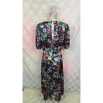 Alexia Admor  Floral Satin V-neck Puff Sleeve Midi Dress Size‎ 6 NWT Photo 3