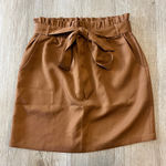 SheIn Womens Brown Paperbag Mini Skirt - M Photo 0