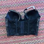 Victoria's Secret  DREAM ANGELS BLACK LACE DD CORSET CAMI LACE MESH TOP Photo 5