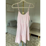 Salty Lemon Pink Cotton Gauze Mini Dress Size M Summer Beach Boho Cottagecore Photo 2