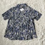 Free People Sandrine Rose by  R1027-Bali Hawaiin button up shirt blue size Large Photo 0
