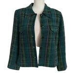 Carlisle Vintage  Size 16 Plaid Tweed Jacket Button Front Wool Blend Lined Photo 2
