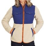 Duluth Women's Sherpa Blue Cream Colorblock Full Zip Jacket Medium Item 85806 Photo 0
