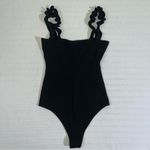 Reformation  Hampton Bodysuit Women’s Size M Black Minimalist Preppy Photo 6