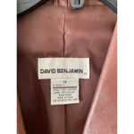 David Benjamin Cropped Leather Blazer Single Button Size 14 Brown Fall Fashion Photo 5
