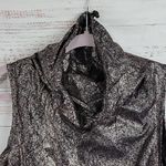 Fabletics Rose Gold Black Metallic Liora Mockneck Active Running Vest Size Small Photo 2