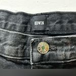 Edwin Denim Cai Shorts 4 inch inseam Shade Irony Destroyed Size 34 NWT Black Photo 6
