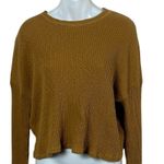 Billabong  Cozy Up Ribbed Gold Sweater size M Photo 4