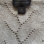 Ann Taylor  Beige Knit Cardigan Women’s Medium Cotton Soft Photo 1