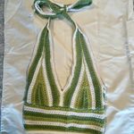 Hollister  Crochet Halter Top Size Small Boho Retro Photo 2