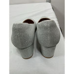 Womans NWD Idifu Slipon Pumps Size 9 Silver Block Heel Round Toe Photo 4