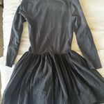 Free People  Black Long Sleeve Dress Mini Photo 2