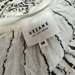 Sézane Sezane Bonny Sequin Long Sleeve Pullover Blouse Top Tassels Cream Ecru 38 Photo 9