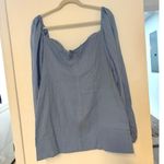 NWT RUMER Camille Long Sleeve Mini Dress In Blue Size Large Photo 6