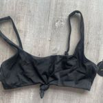 Lulus Women’s Medium No Shade Black Ribbed Knotted Bikini Top New NWT Photo 1