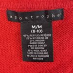 Apostrophe  M Medium Sweater Soft Angora Wool Blend Holiday Christmas Ruffle Red Photo 3