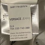 Versace Jeans Embroidered Logo Button Up Blouse Size Small Photo 10
