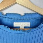 Spiritual Gangster NEW  Blue Ribbed Lettuce Edge Cropped Long Sleeve S Photo 8